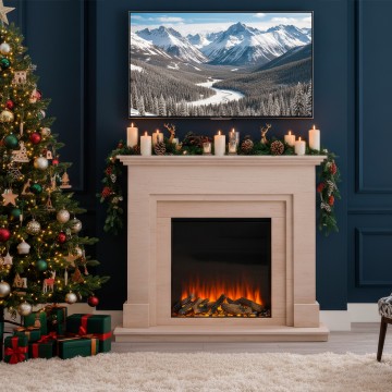 Электрокамин BRITISH FIRES New Forest 650SQ with Signature logs - 650 мм