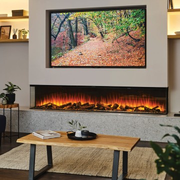 Электрокамин BRITISH FIRES New Forest 2400 with Deluxe Real logs - 2400 мм