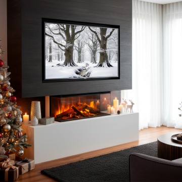 Электрокамин BRITISH FIRES New Forest 870 with Deluxe Real logs - 870 мм